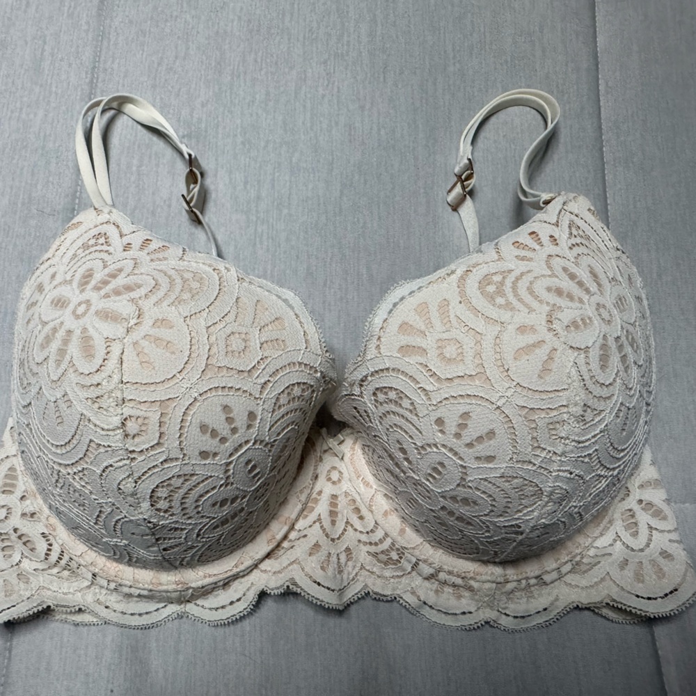 Aerie Cream Balconette Lace Bra 36DD